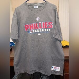 Authentic Majestic Philadelphia Phillies MLB Practice Tee Shirt XL Brand
